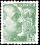 Spain 1940 Franco 15 CTS Green Edifil 921